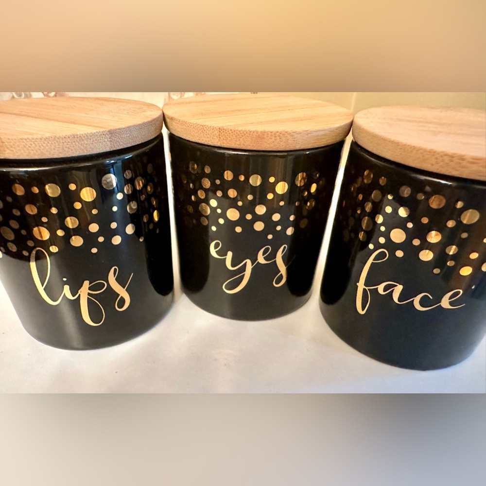 Makeup storage jars ✨